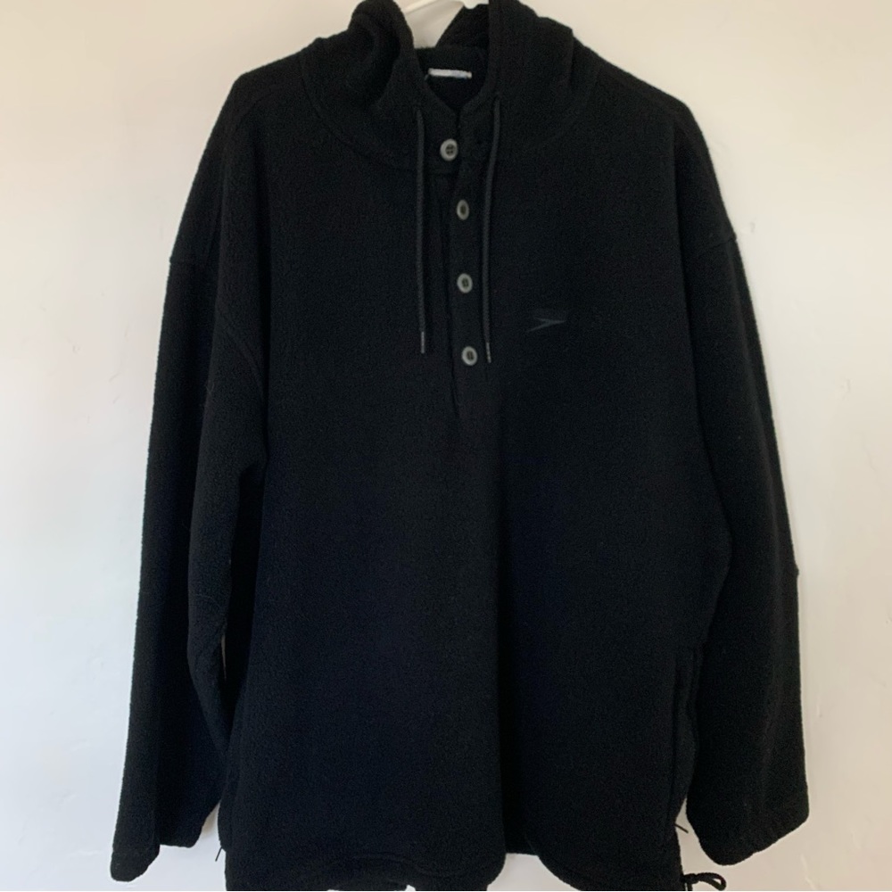 Men’s Black Fleece Speedo Hoodie Size XL - Picture 14 of 14